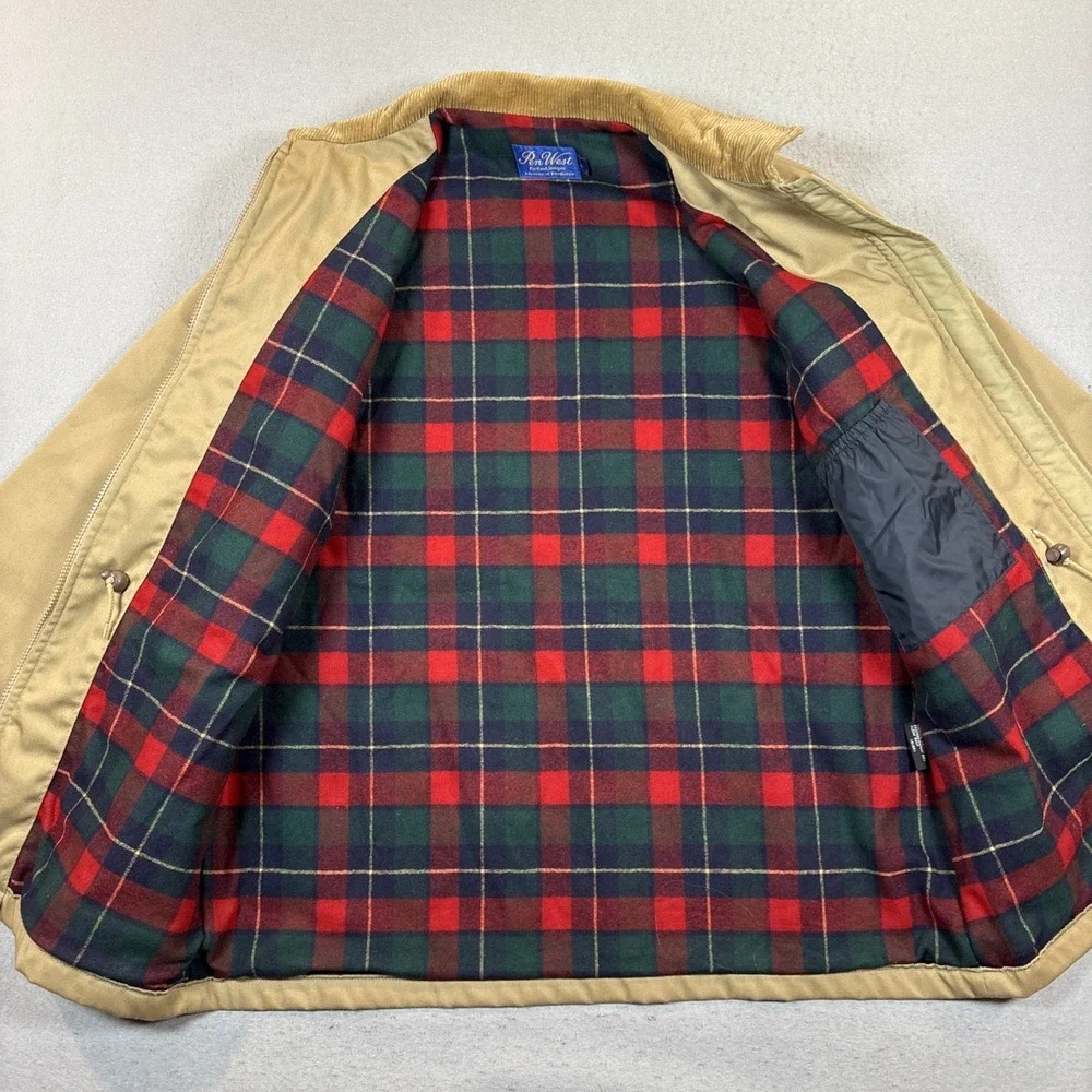 Vintage Pendleton Pen West Flannel Lined Hunting Jacket Size L Thinsulate